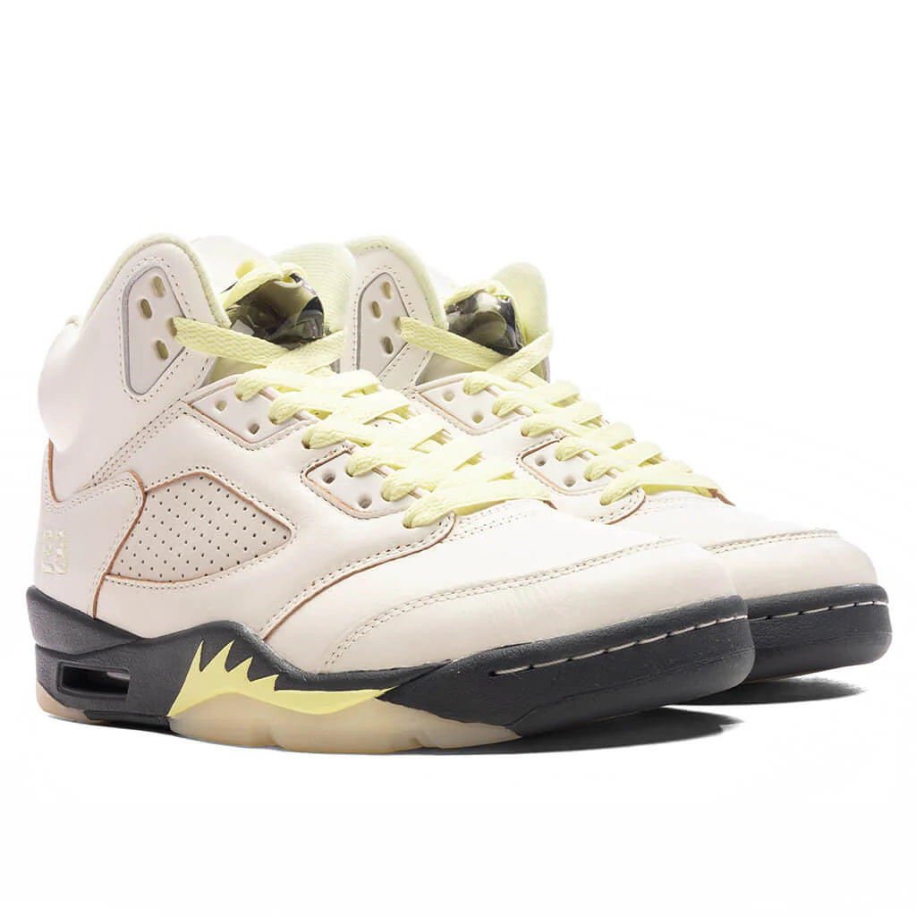 Womens Air Jordan 5 Retro Sail Luminous Green Anthracite