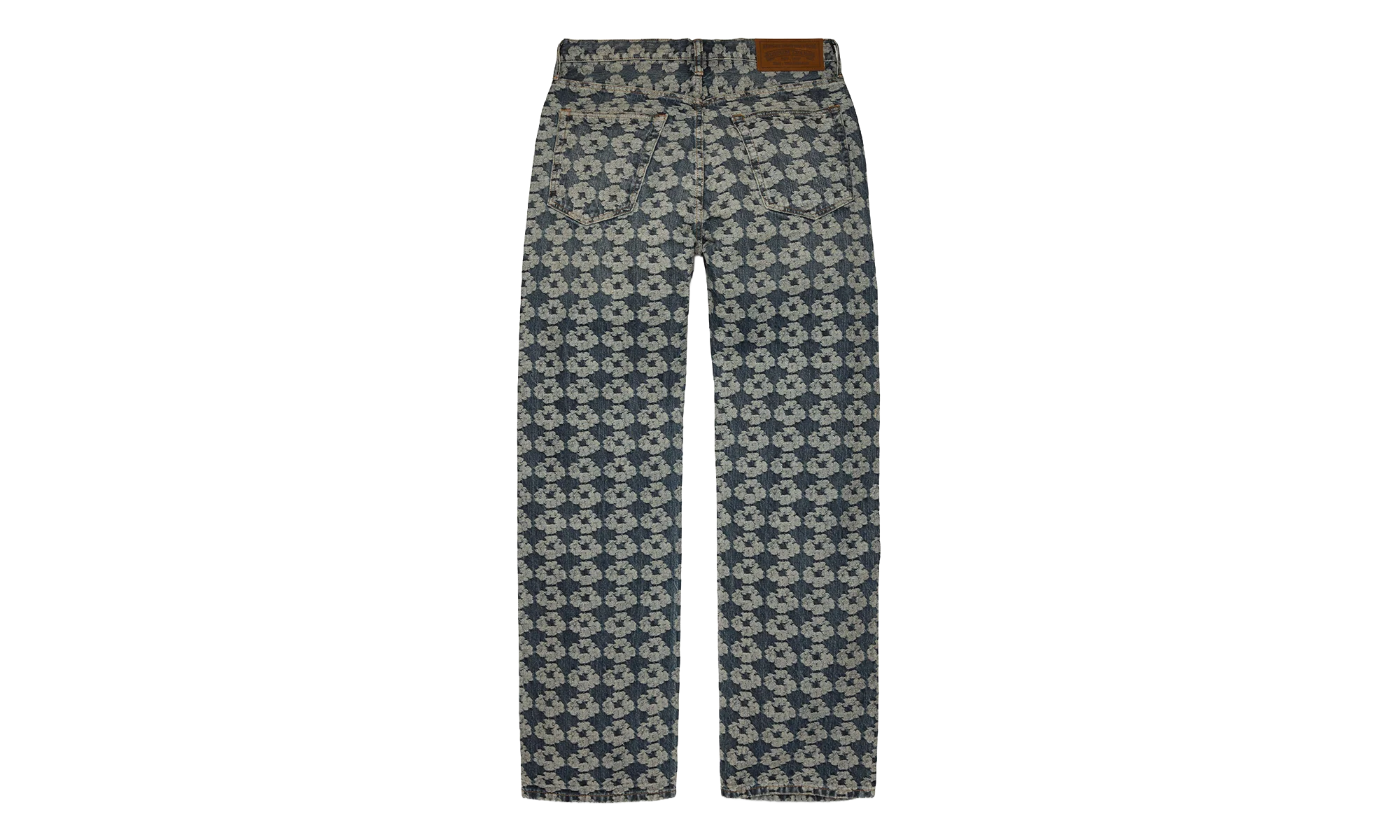 Baggy Jacquard Wreath Denim Pant "Blue" DT599