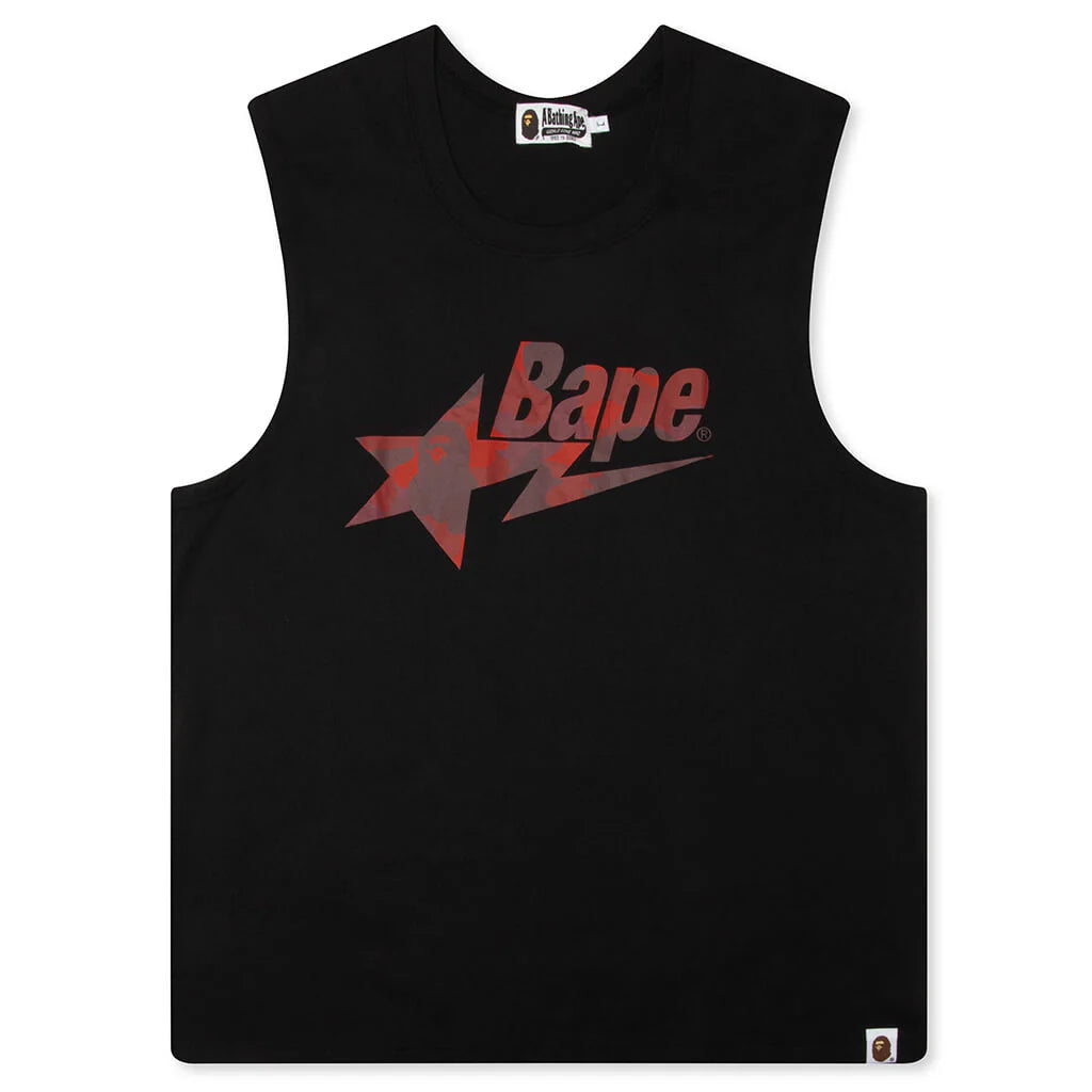 Color Camo Bape Sta Tank Top Black
