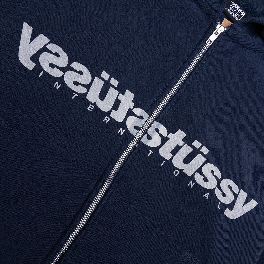 Mirror Zip Hoodie Navy