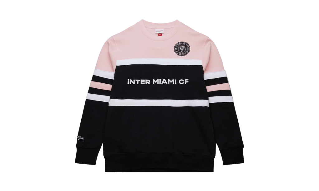 MLS Head Coach Fleece Current Logo Crewneck Shirt "Inter Miami CF - Black / Pink" FC8125 IMCBKPK