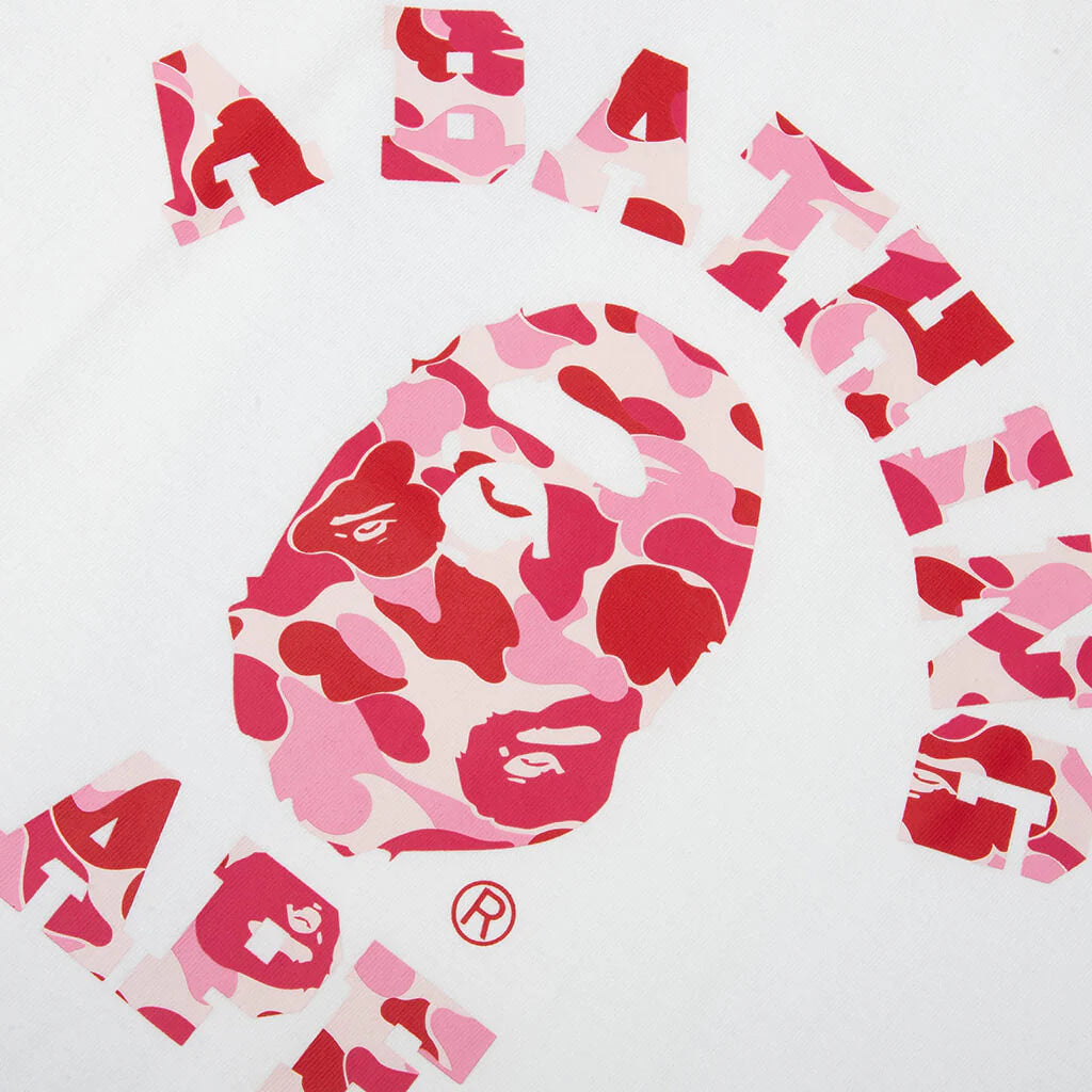 ABC Camo College Tee White Pink
