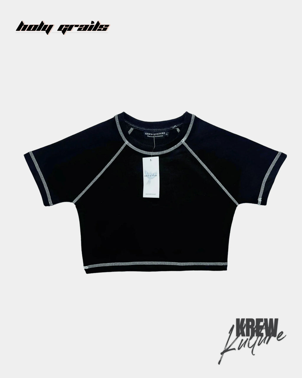 Black White Era Crop Top HG x Krewe Kulturr