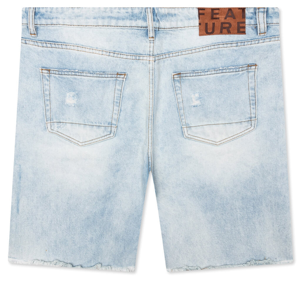 Berry Wide Denim Short Vintage Light Blue