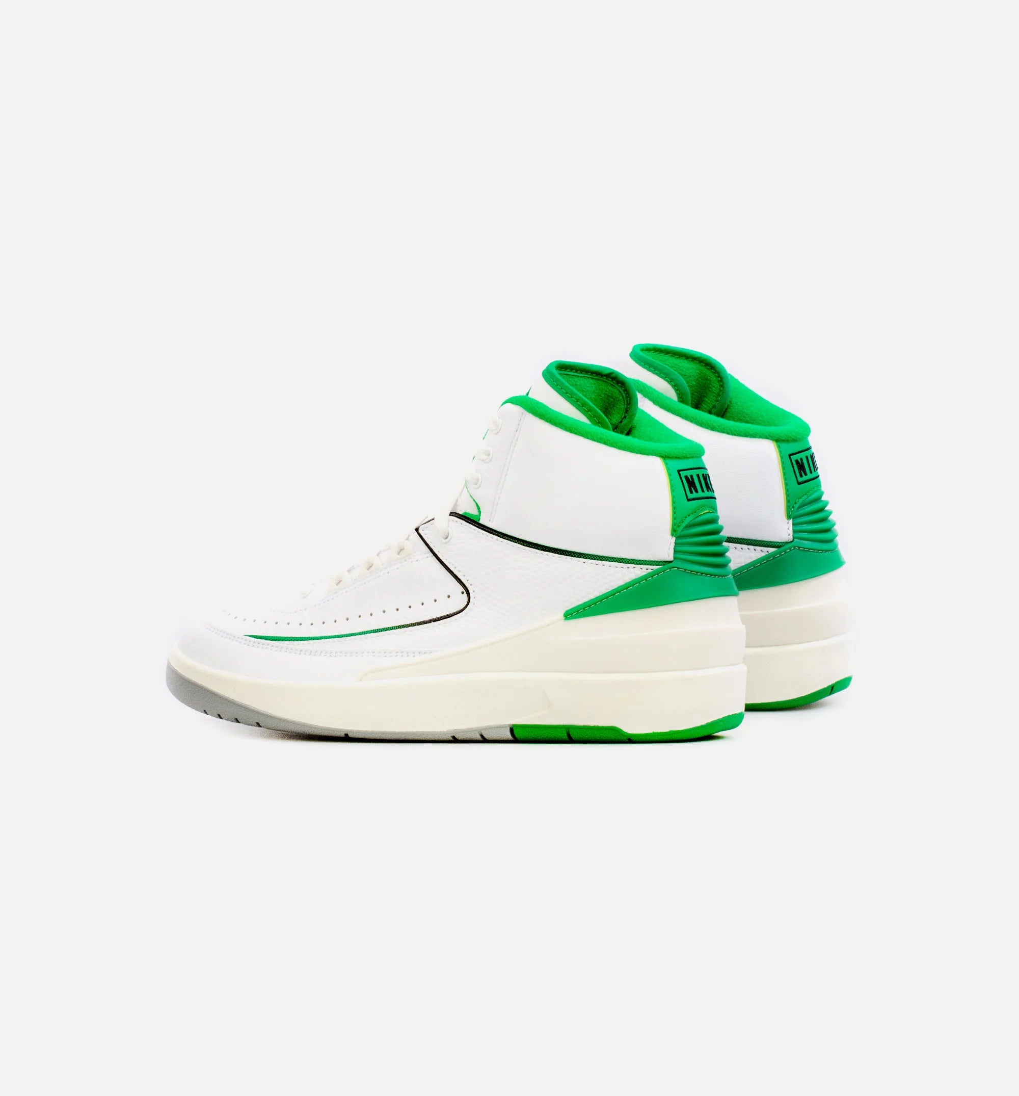 Air Jordan 2 Retro Lucky Green Mens Basketball Shoe White Green