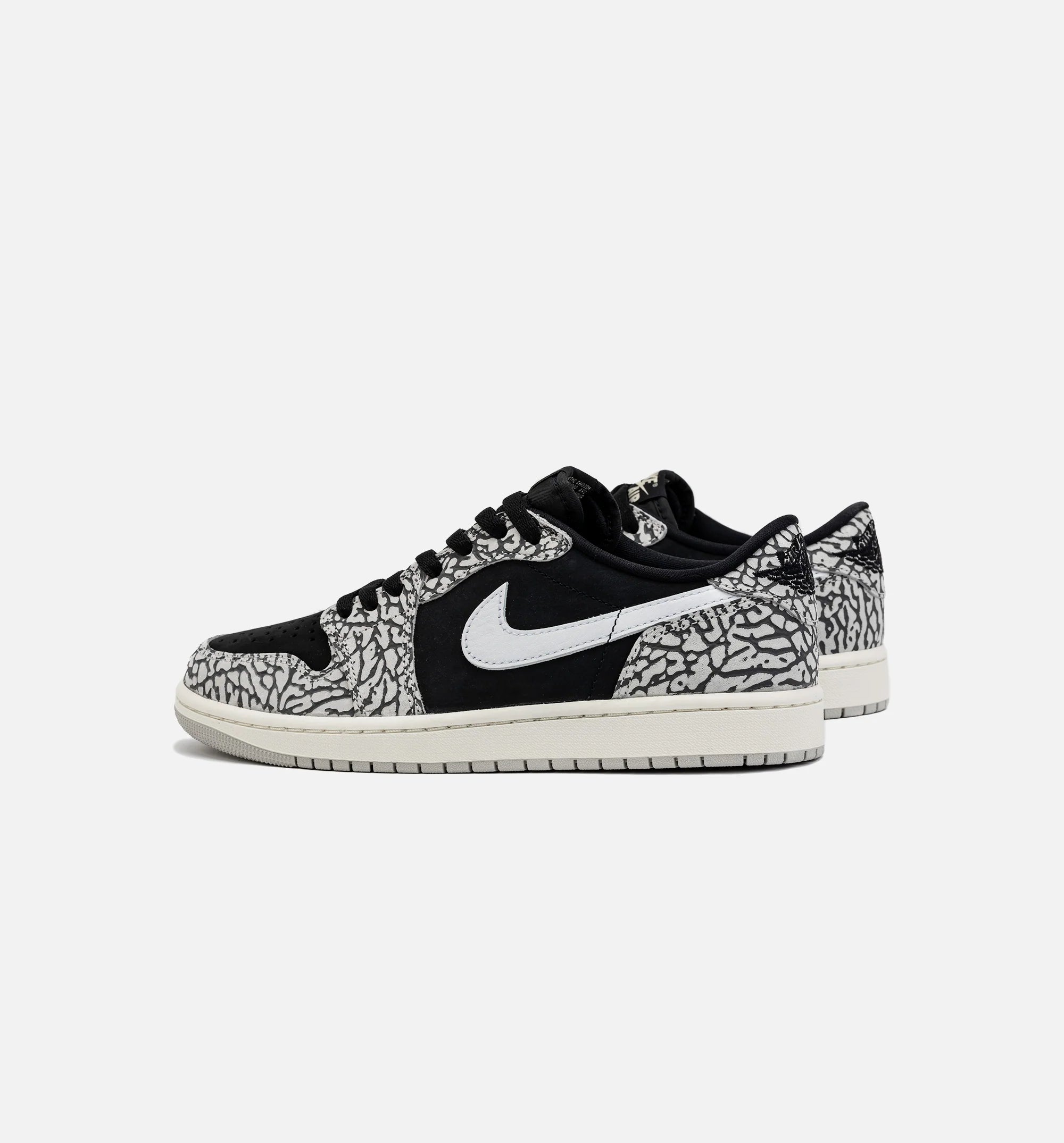 Air Jordan 1 Retro Low OG Black Cement Mens Lifestyle Shoe Black Grey
