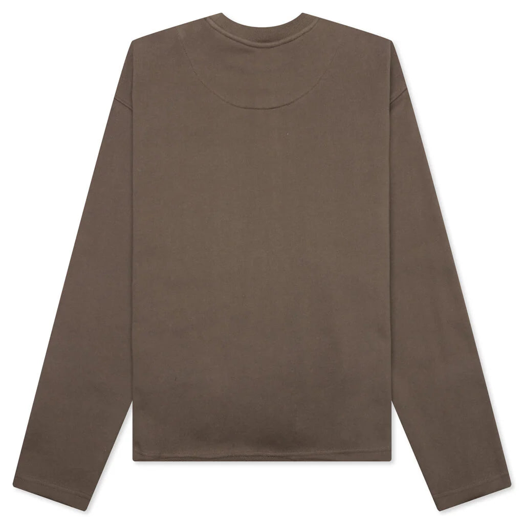 Holiday Honor the Gift Raw Edge Pullover Grey