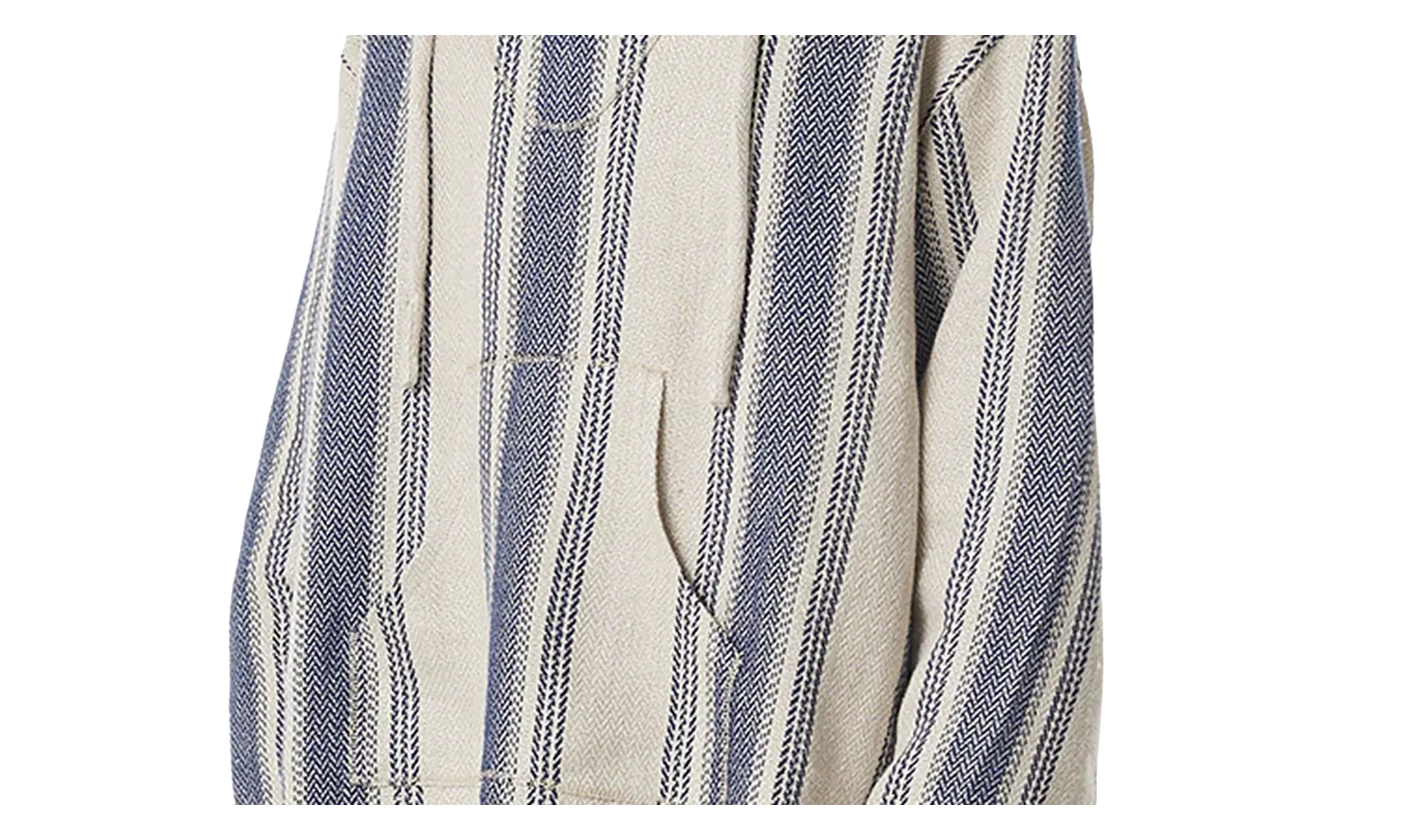 Stripe Linen Mexican Parka "Indigo" 963565