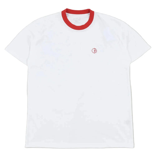 Polar Skate Co Ringer Tee White Red