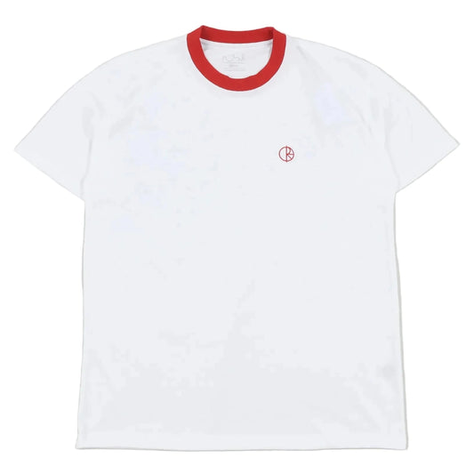 Polar Skate Co Ringer Tee White Red