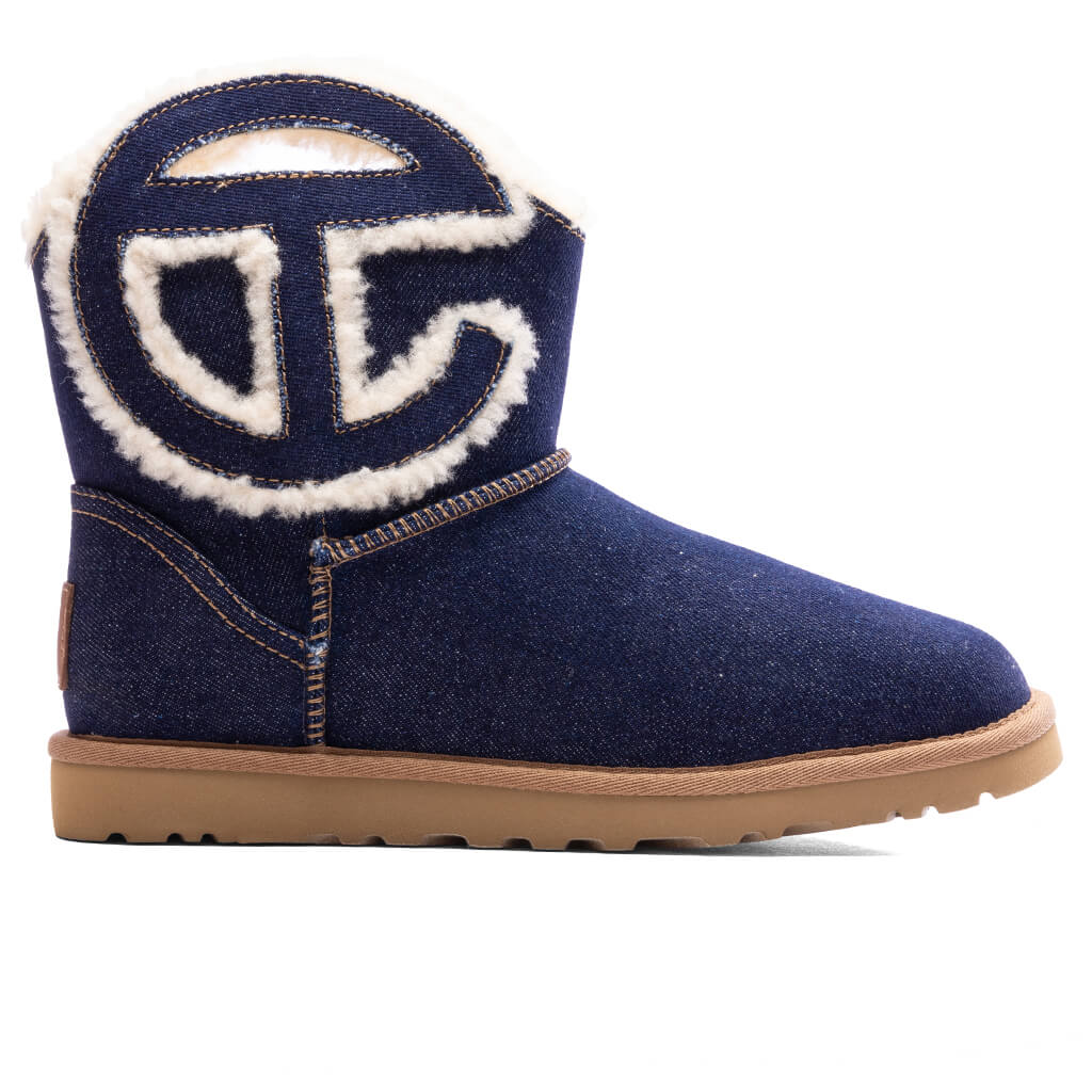 UGG x Telfar Logo Mini Boot Indigo Denim