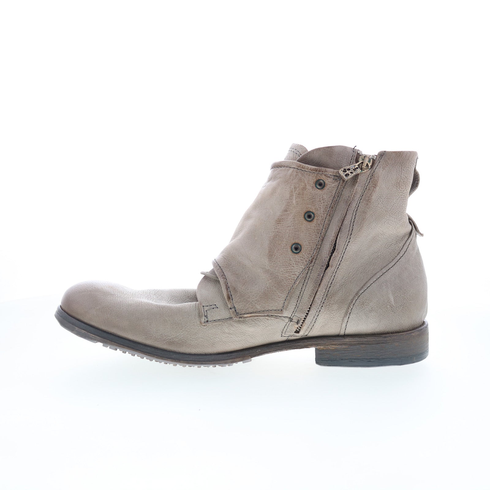 Cooper 401202-1801-6145 Mens Gray Leather Zipper Casual Dress Boots