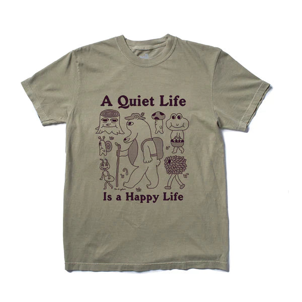 The Quiet Life Happy Life Tee Khaki