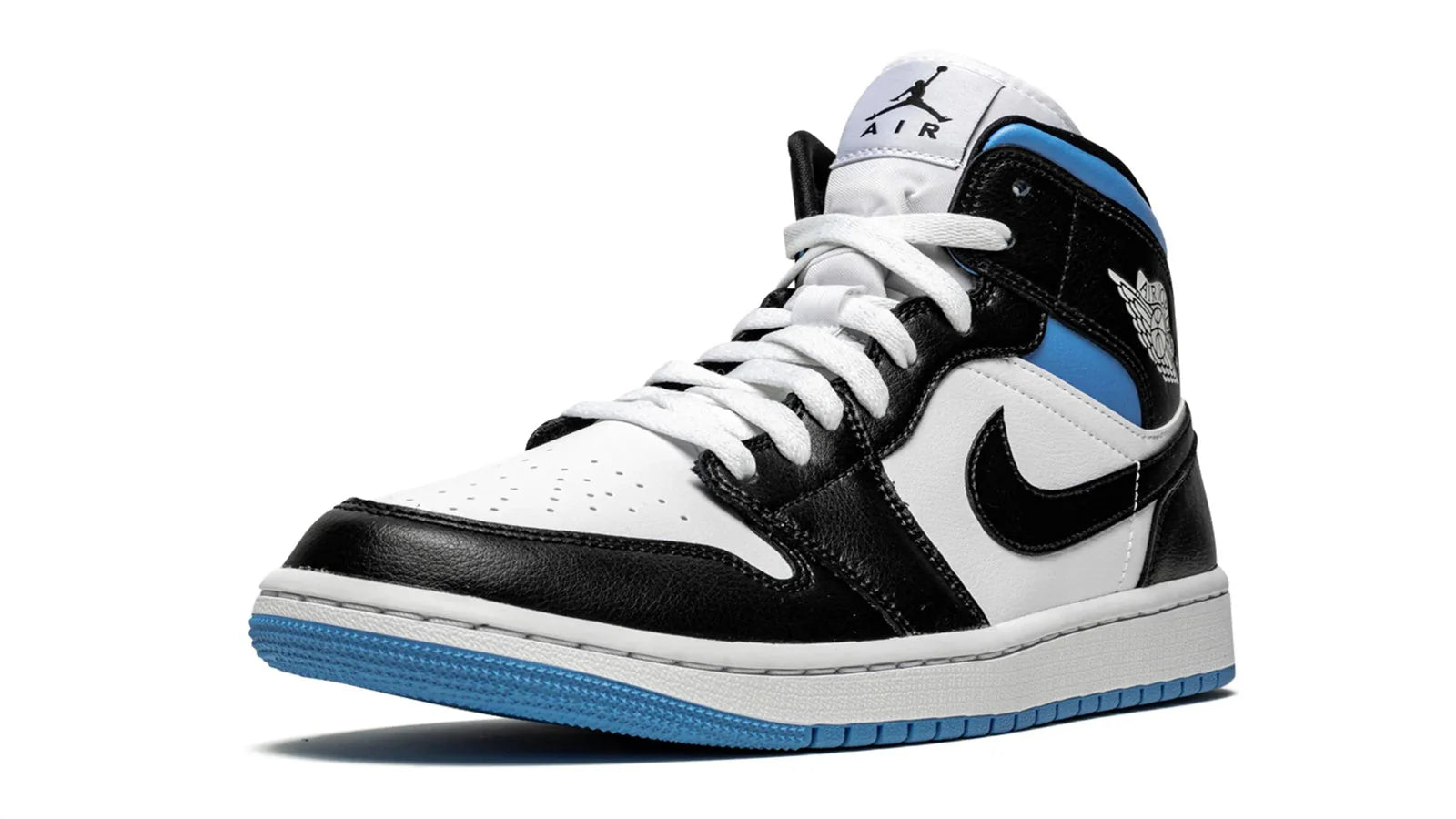 AIR JORDAN 1 MID WMNS Black White University Blue