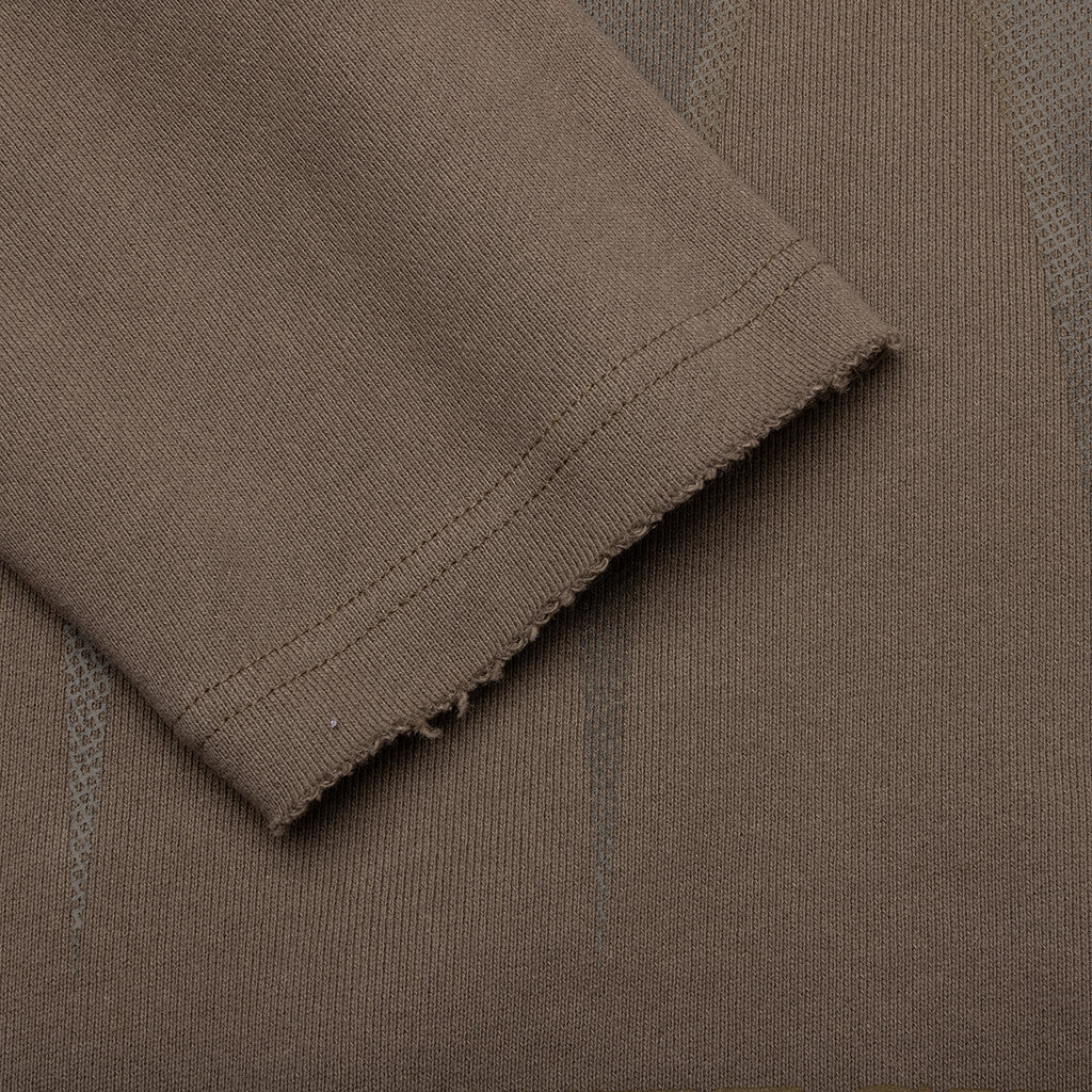 Holiday Honor the Gift Raw Edge Pullover Grey