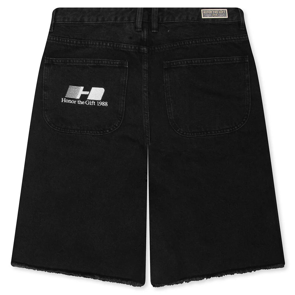 Frayed Edge 11 Denim Bermudas Black