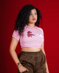 The Dinos Pink Crop Top HG x Krewe Kulturr