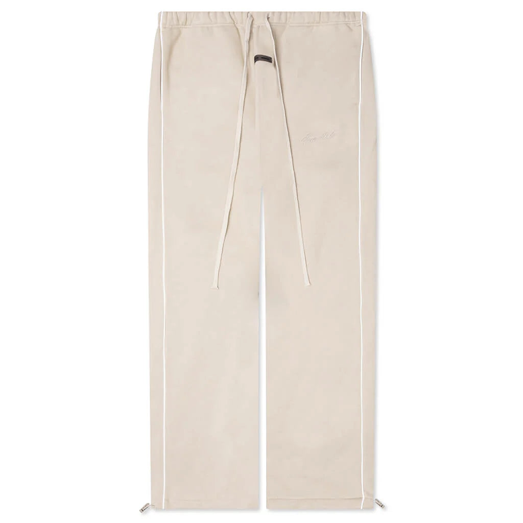 Relaxed Fleece Sweatpant With Piping Timber Cloud White