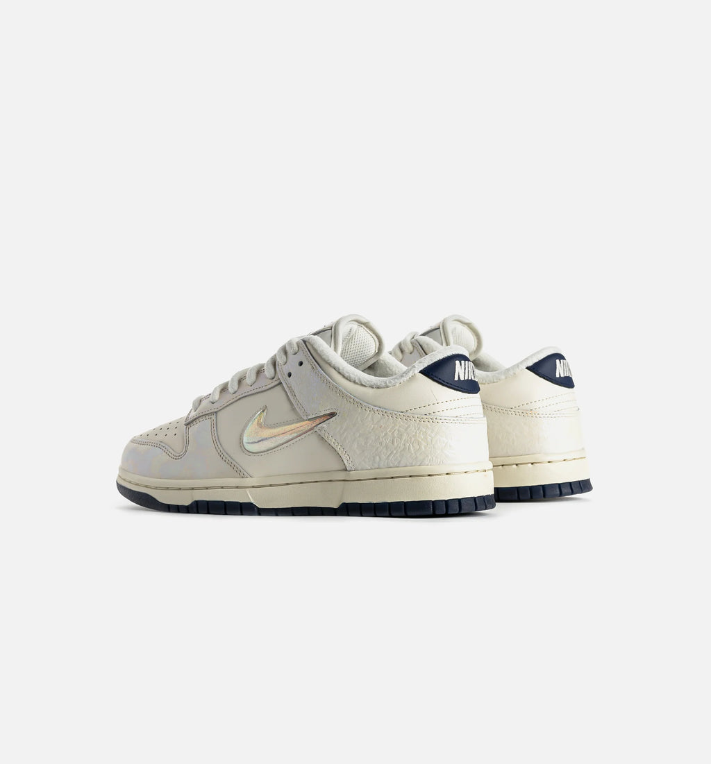 Dunk Low Metallic Jewel Swoosh Womens Lifestyle Shoe Soft Pearl Midnight Navy Midnight Navy Multi Color