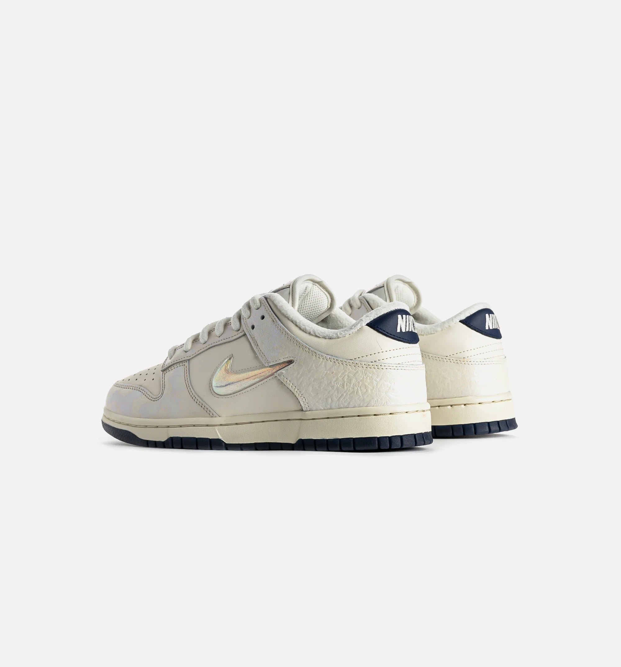 Dunk Low Metallic Jewel Swoosh Womens Lifestyle Shoe Soft Pearl Midnight Navy Midnight Navy Multi Color