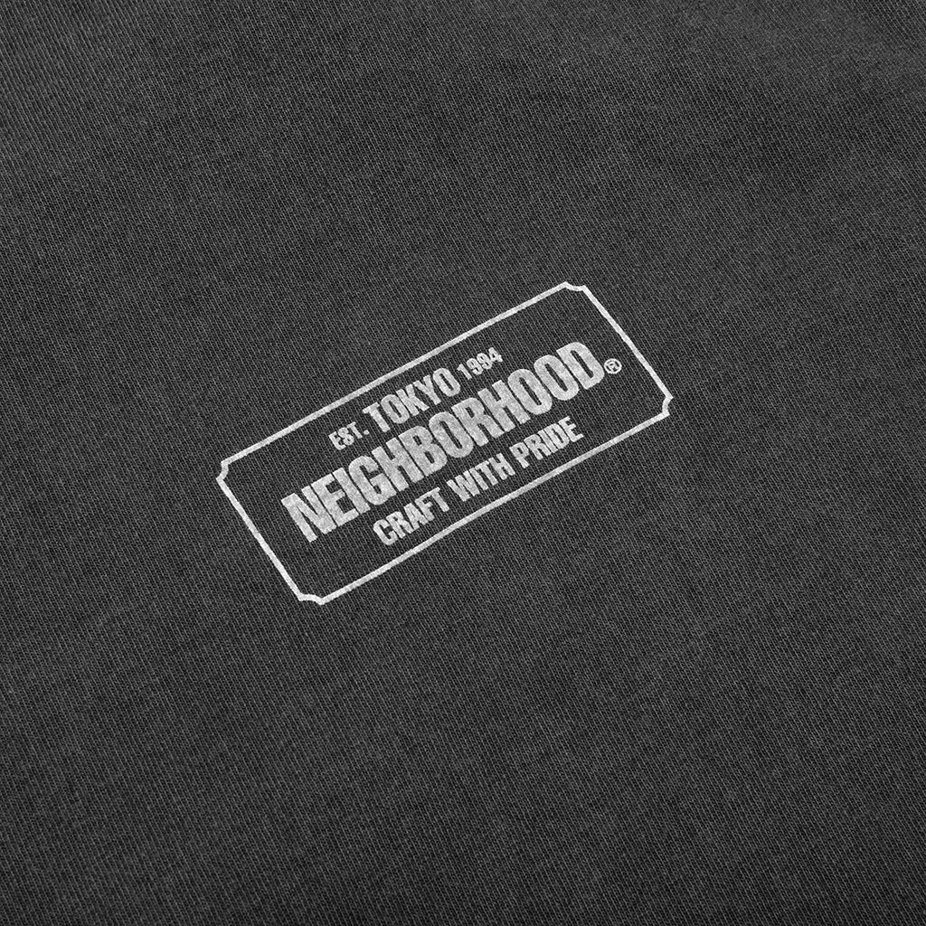 Pigment Dyed Crewneck L S Black