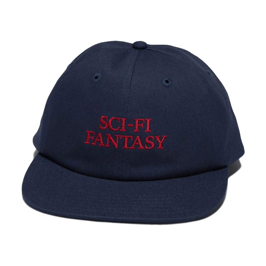 Sci Fi Fantasy Herringbone Logo Hat Navy Red