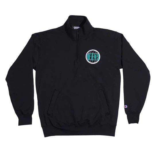 WINS Worldwide Quarter Zip Black