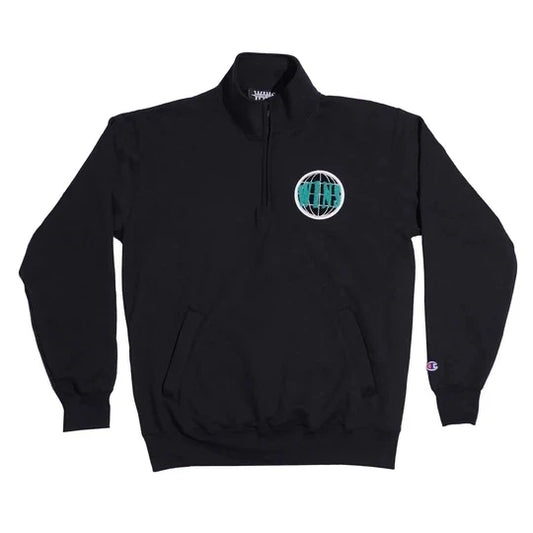 WINS Worldwide Quarter Zip Black