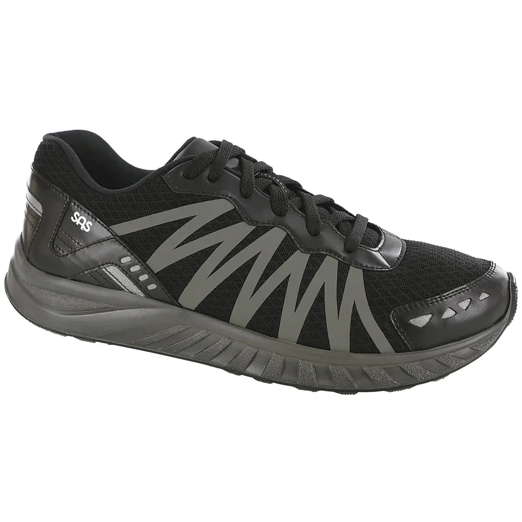 Men's Pursuit Lace Up Sneaker in Black/Gray