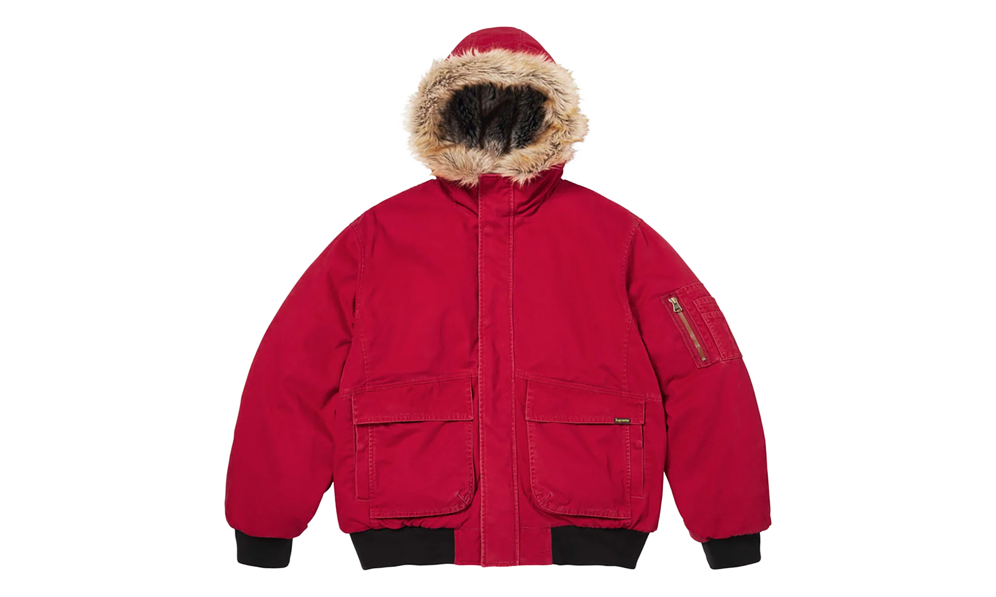 Reversible Faux Fur Hooded Work Jacket "SS26 - Red" SU27010