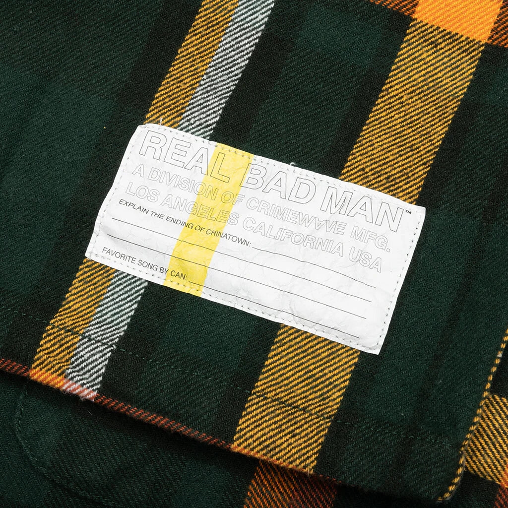 Work Flannel Shirt Green