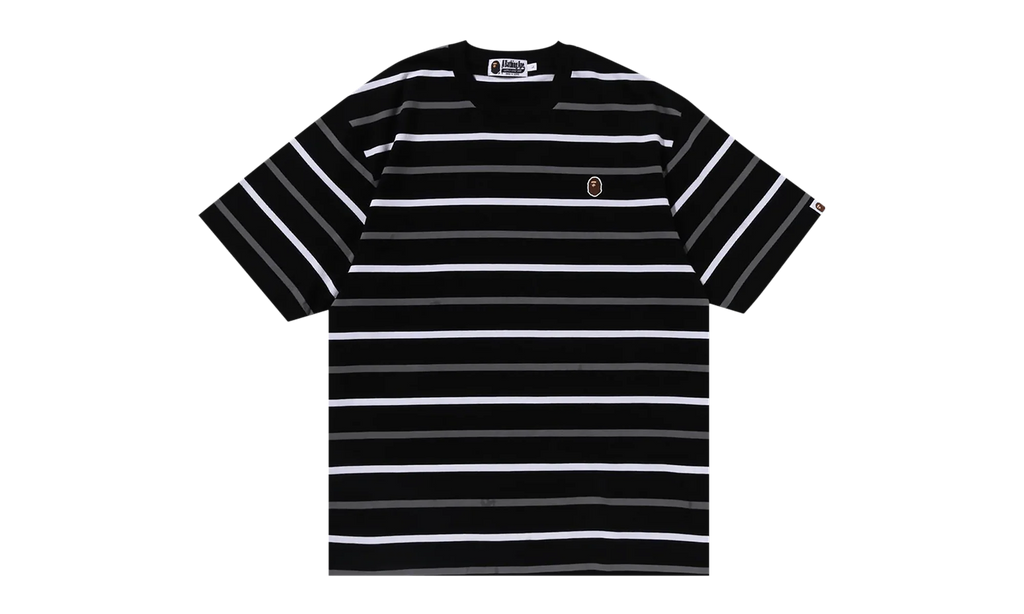 Ape Head One Point Stripe Tee "Black" 1J80 109 070 BLACK
