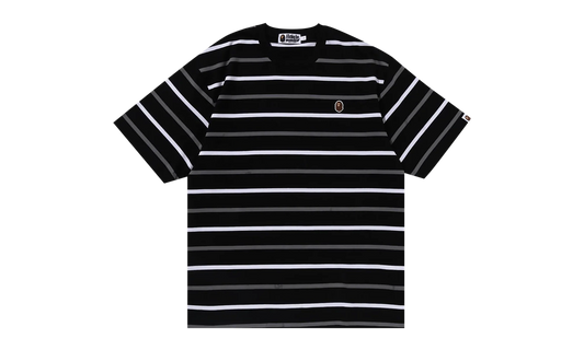 Ape Head One Point Stripe Tee "Black" 1J80 109 070 BLACK