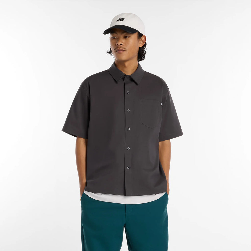 New Balance Numeric Button Up Shirt Dark Grey