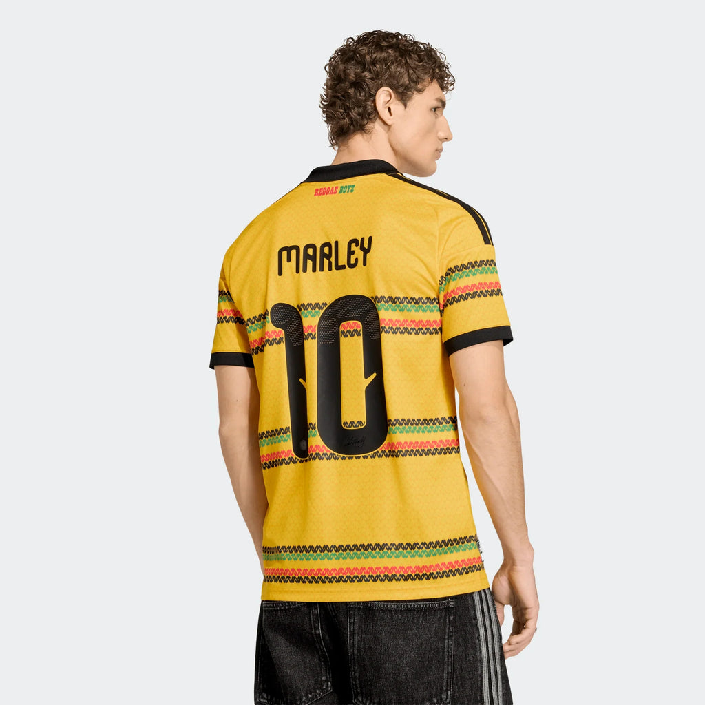 adidas Jamaica Home Bob Marley 10 Mens Soccer Jersey 2026 Gold