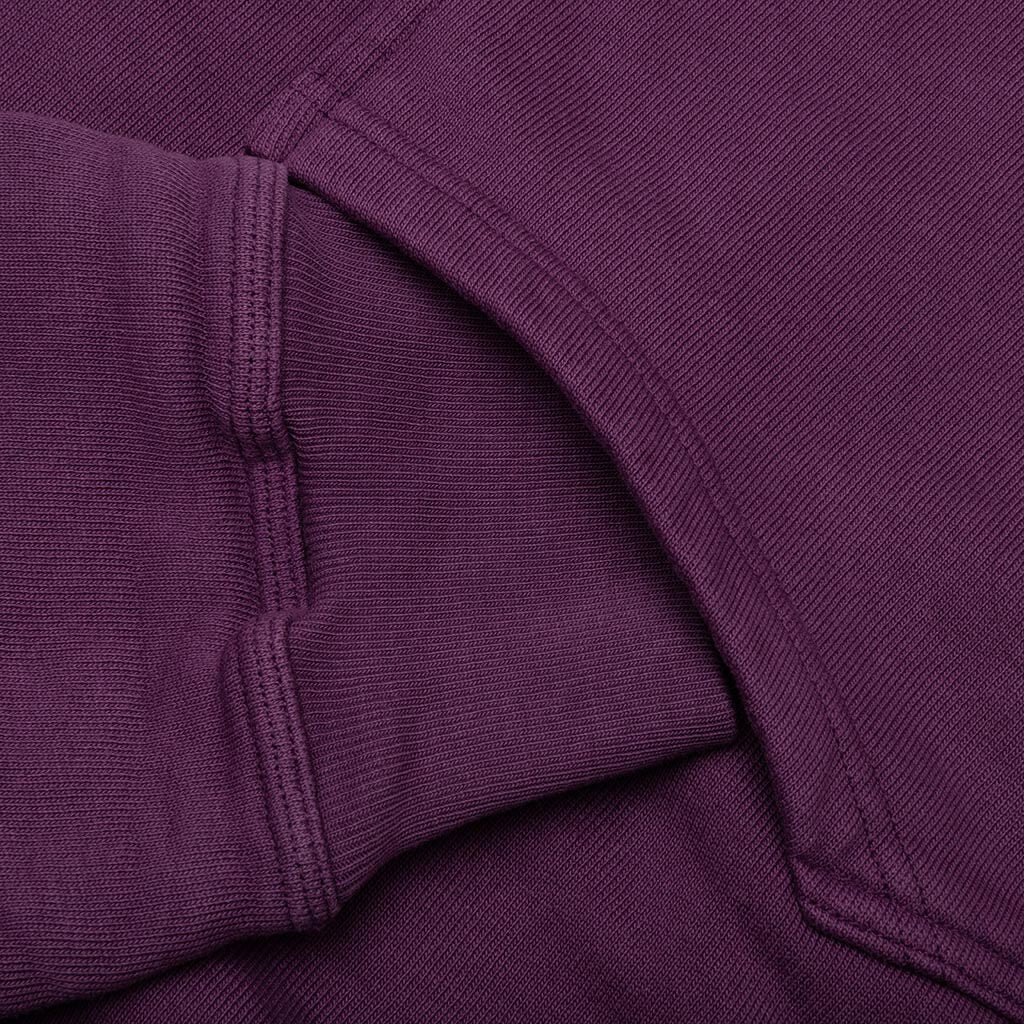 Skull Bones Pigment Dyed Hoodie Purple