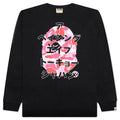 Abc Camo Japanese Letters L S Tee Black Pink