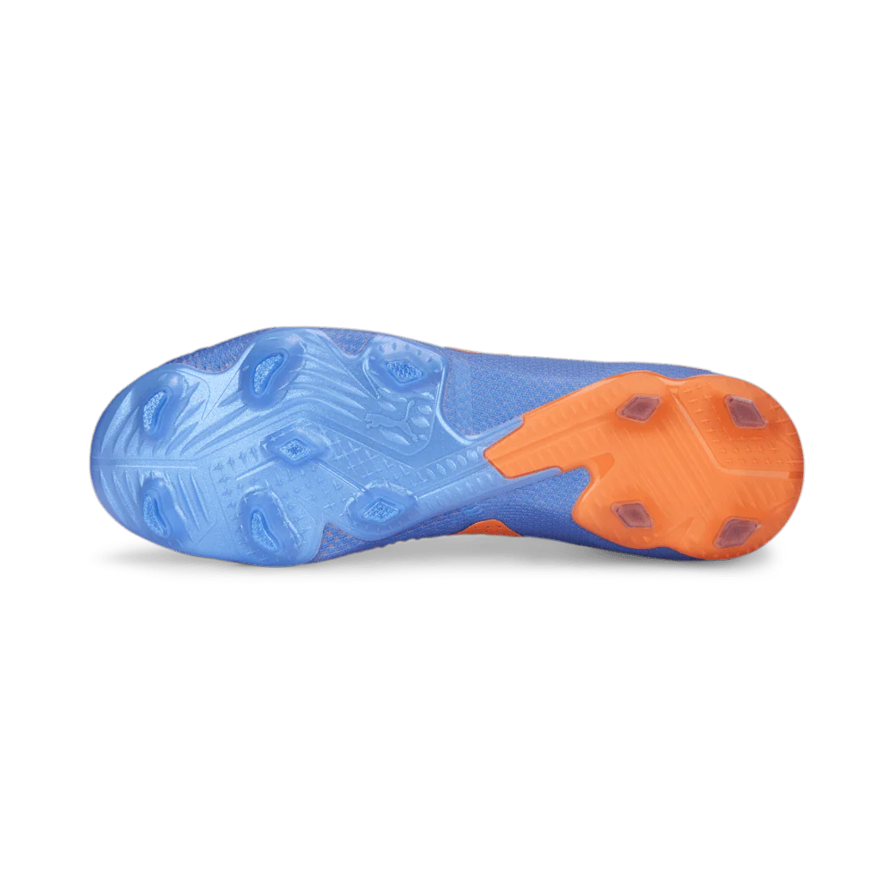 PUMA Future Ultimate FG AG Firm Ground Soccer Cleats Blue Glimmer White Ultra Orange