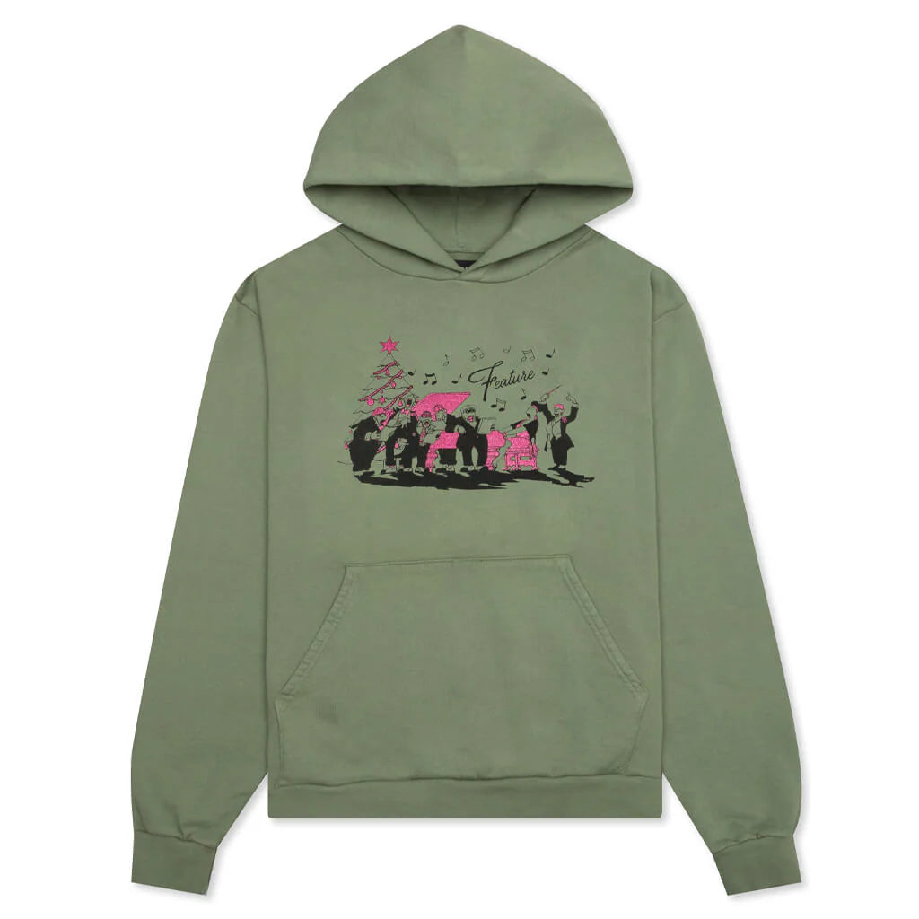 Choir Hoodie Oil Green