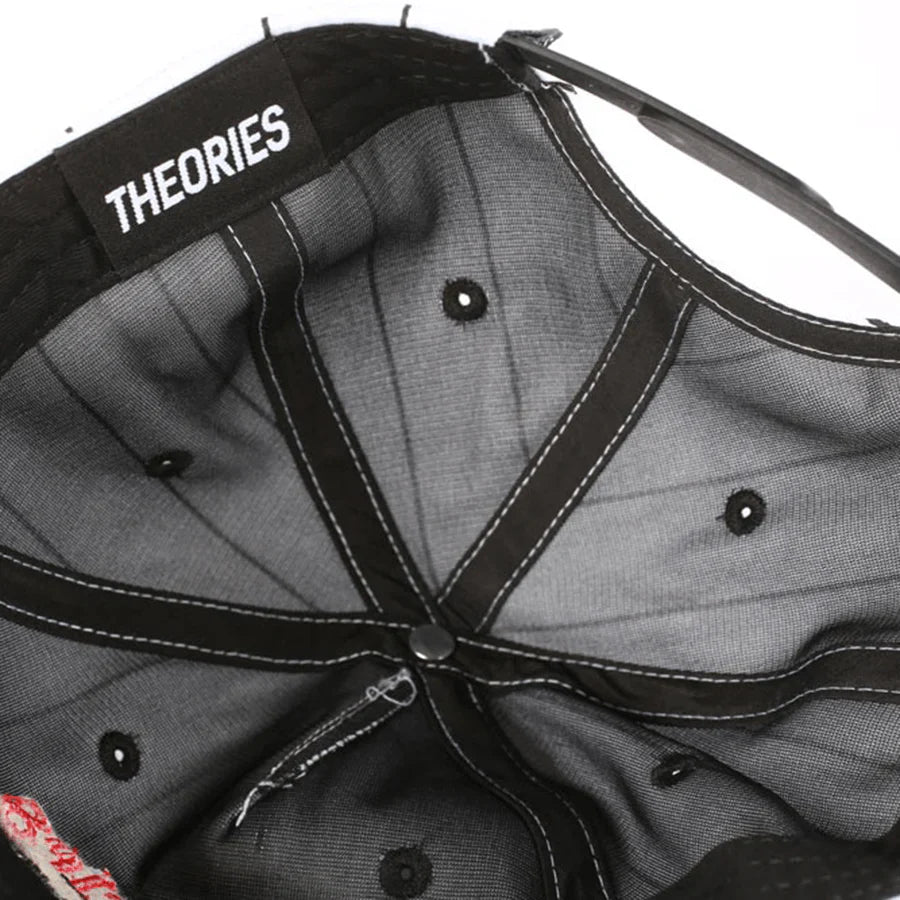 Theories Speedway Snapback Hat Black Pinstripe