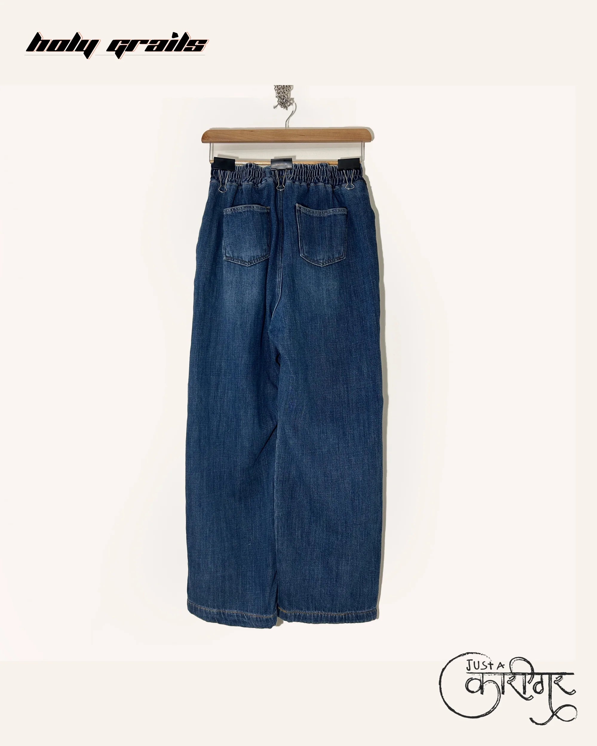 Just A Patch Blue Denim Jeans HG x Just A Karigar
