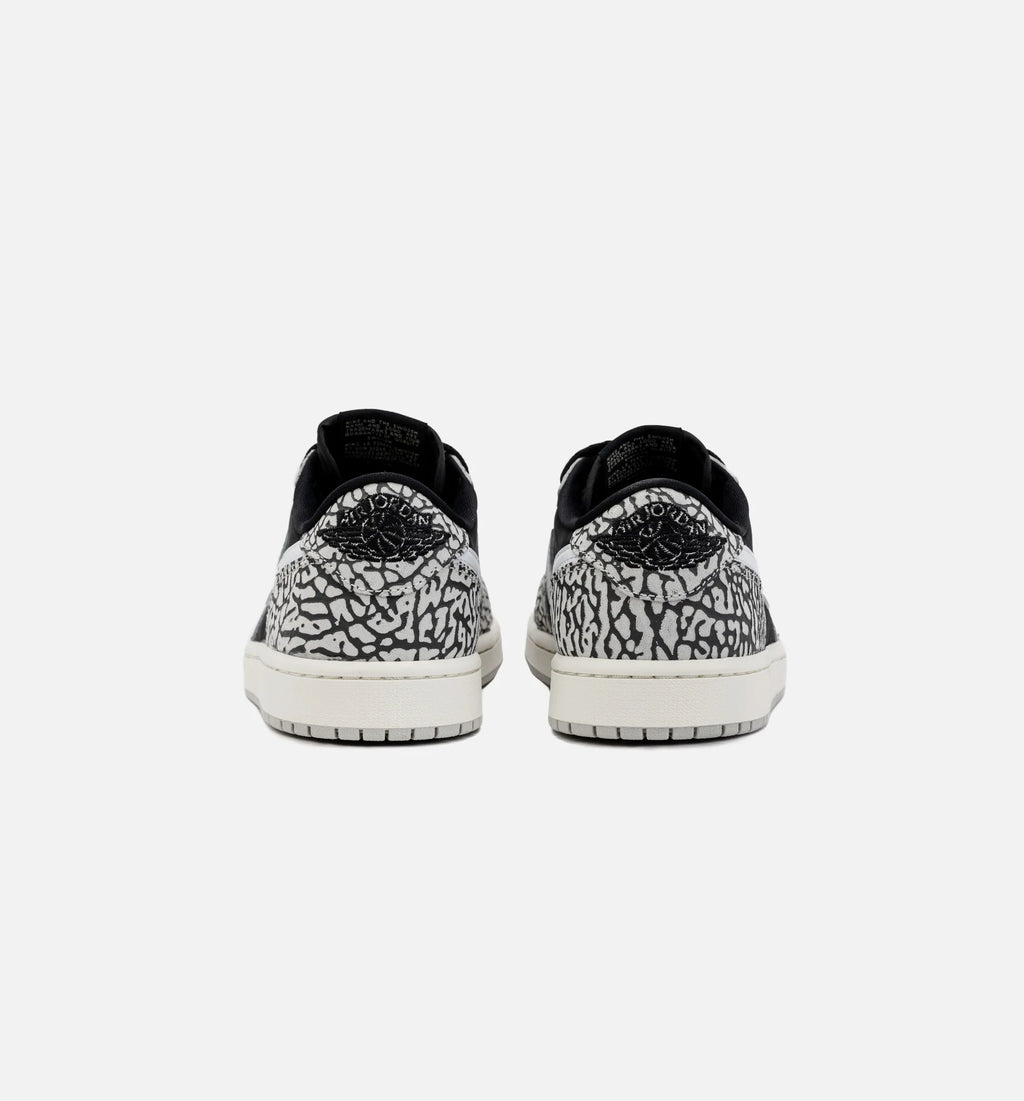 Air Jordan 1 Retro Low OG Black Cement Mens Lifestyle Shoe Black Grey