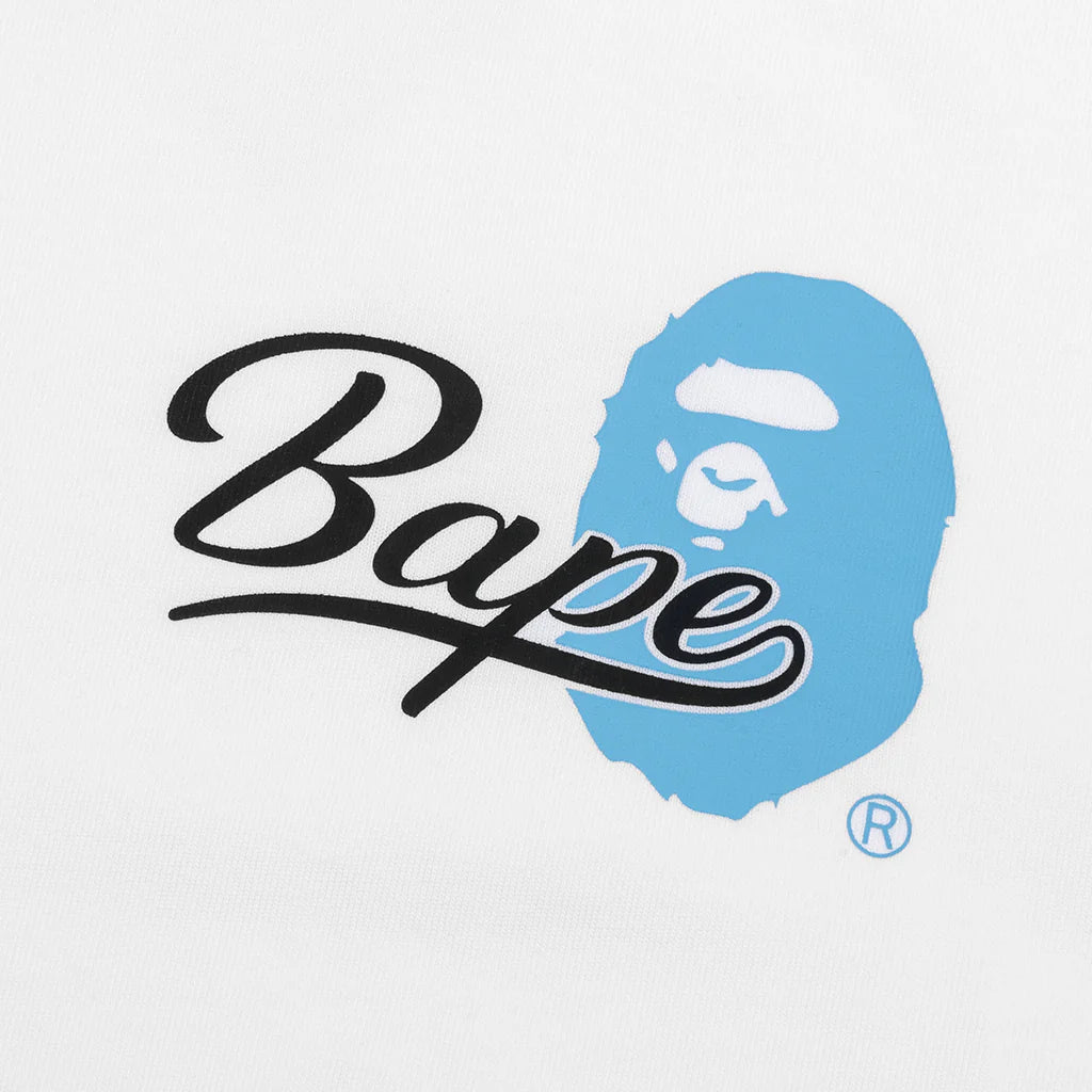 Cursive College Logo Relaxed Fit Tee White