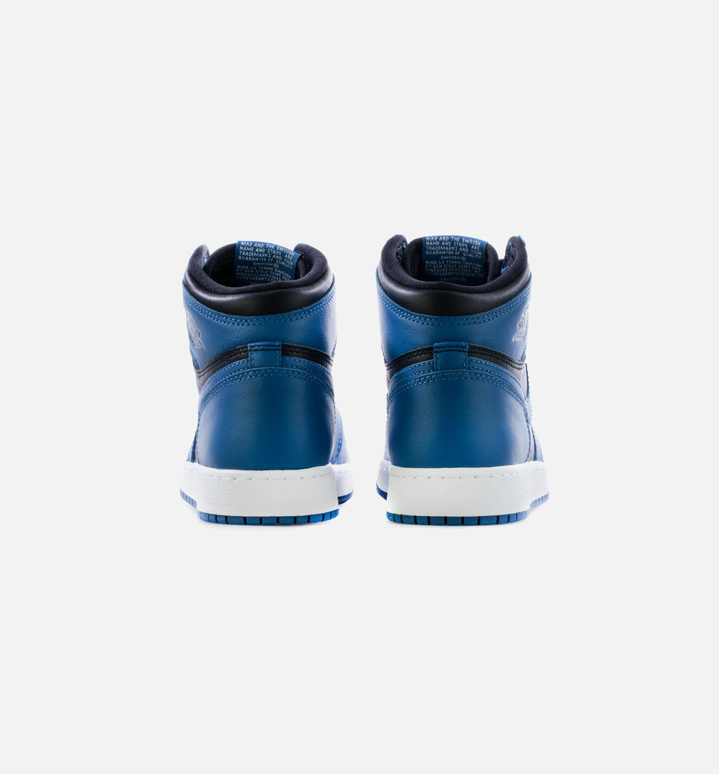 Air Jordan 1 Retro High OG Dark Marina Blue Grade School Lifestyle Shoe Dark Marina Blue Black White Limit One Per Customer