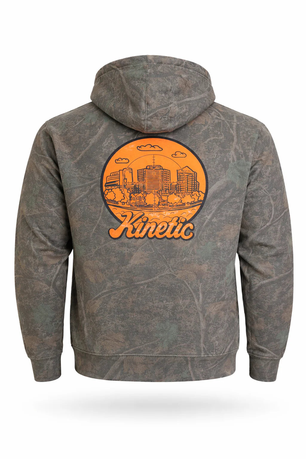 Kinetic Spot Hunter Hoodie Dark Green Camo Orange Black