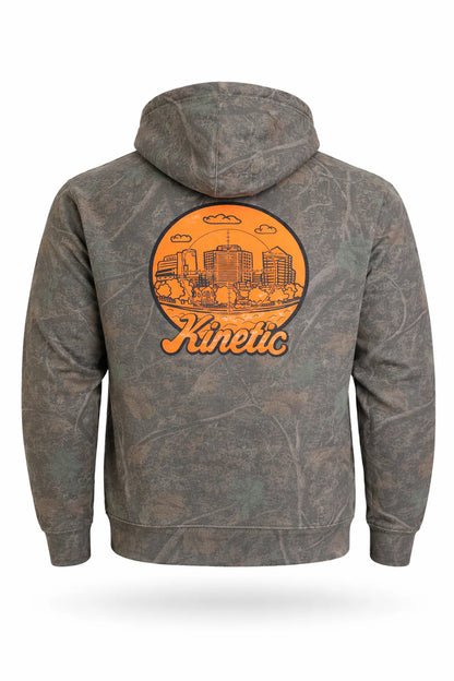 Kinetic Spot Hunter Hoodie Dark Green Camo Orange Black