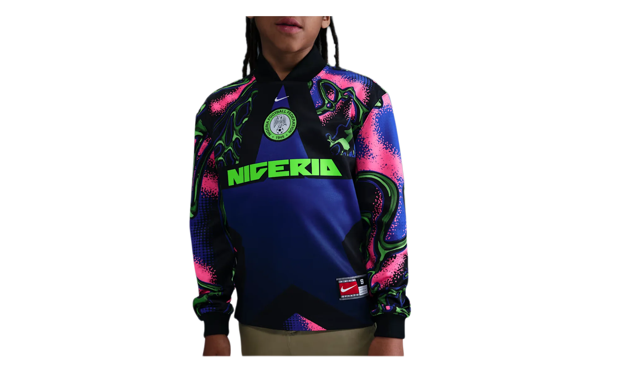 Nigeria Hollywood Keeper Dri-FIT Soccer Jersey GS "Black / Hyper Pink / White" IO2404 010