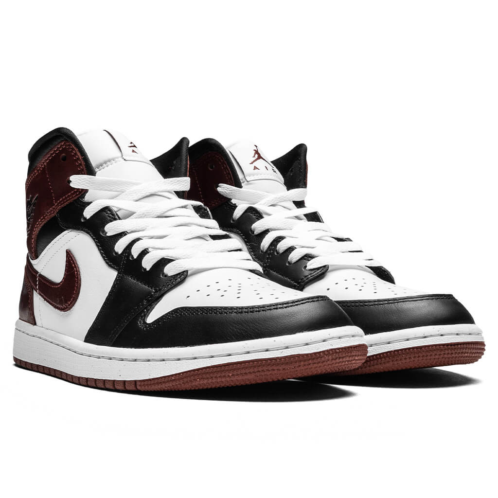 Air Jordan 1 Mid SE White Dark Pony Black