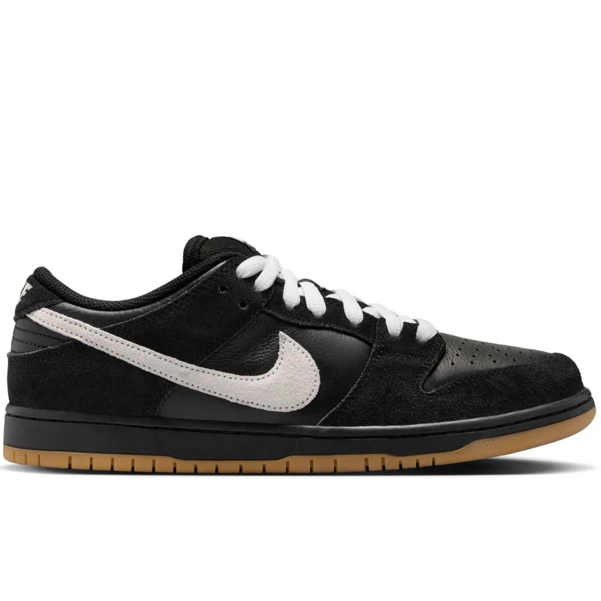Nike SB Dunk Low Pro Black White Black Gum Light Brown