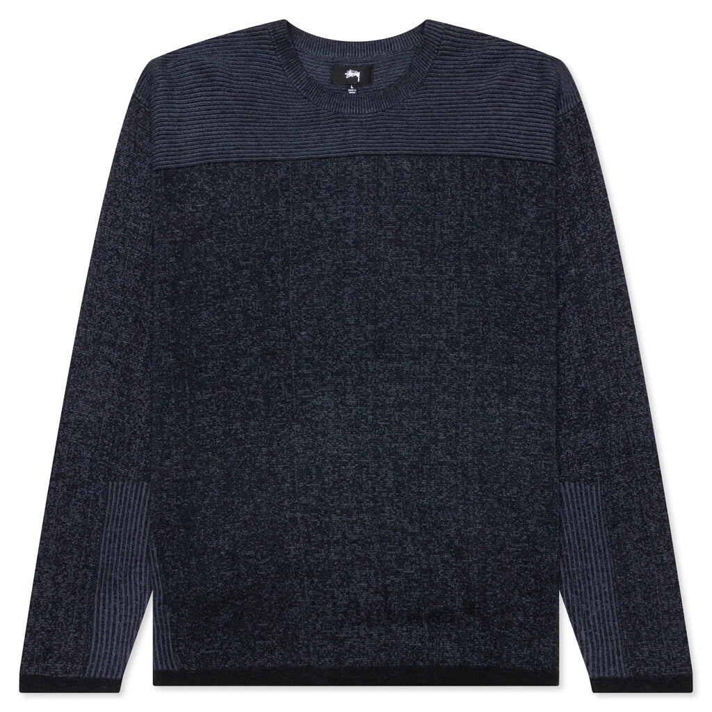 Engineered Panel Sweater Navy